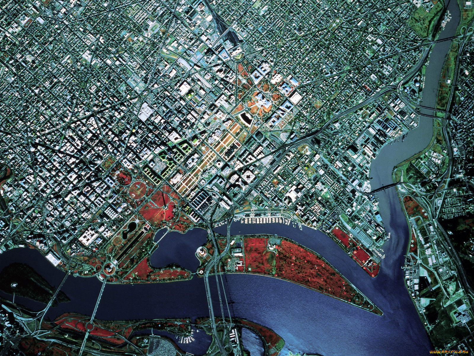 Вашингтон снимок со спутника